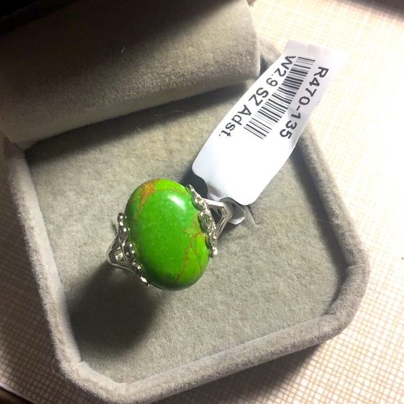 Made in USA NEW green Copper turquoise design Ring - Picture 3 of 13
